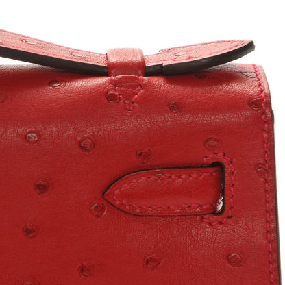 Hermes Ostrich Kelly Pochette Rouge Vif 20 of 23