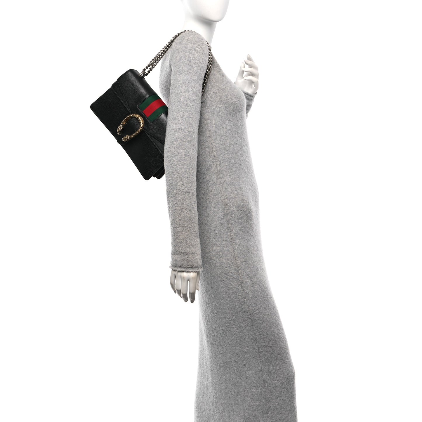 Calfskin Web Small Dionysus Shoulder Bag Black