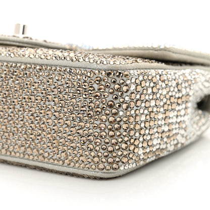 Chanel Suede Calfskin Crystal Mini Flap Grey 10 of 10