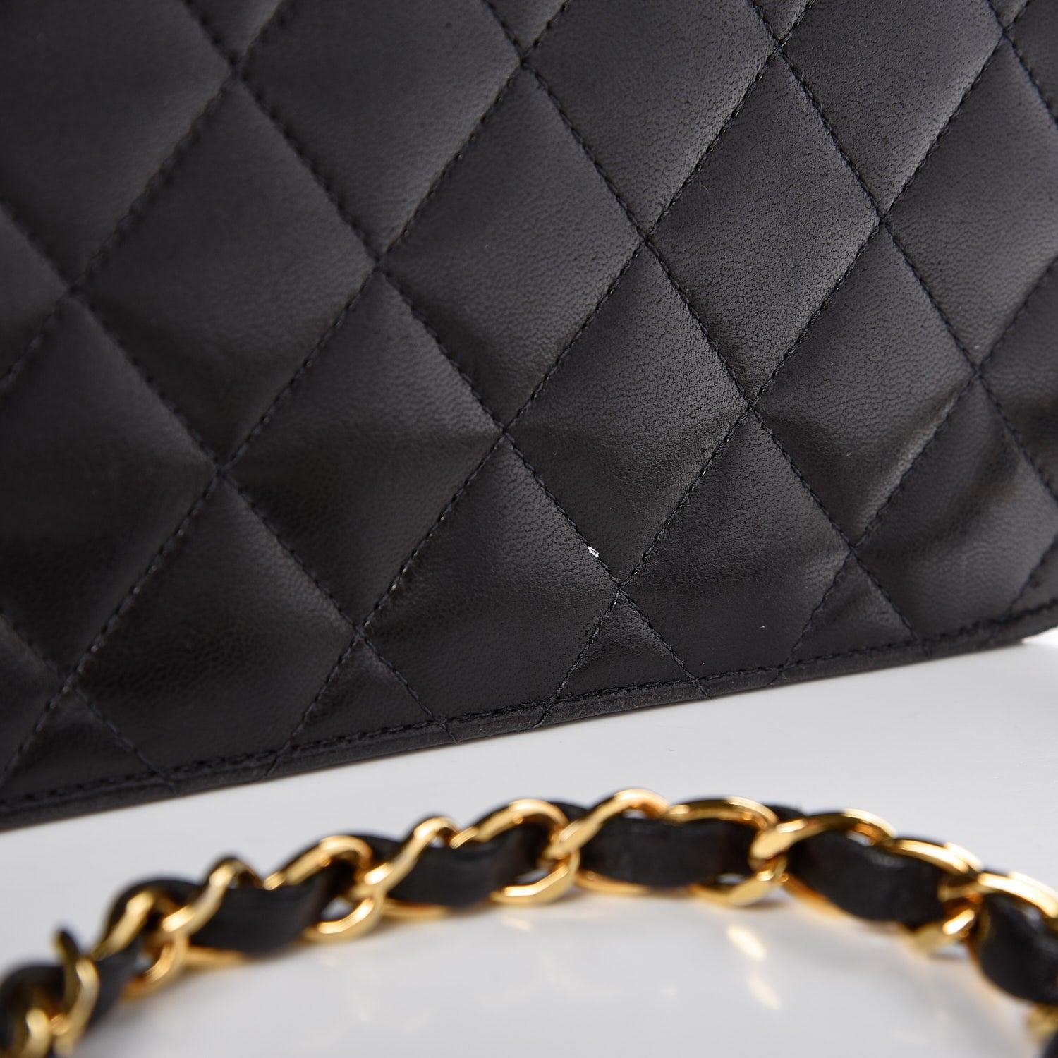 Chanel Lambskin Quilted Medium Single Flap Black 8 of 8