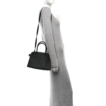 The Row Grained Calfskin Soft Margaux 10 Bag Black 3 of 9