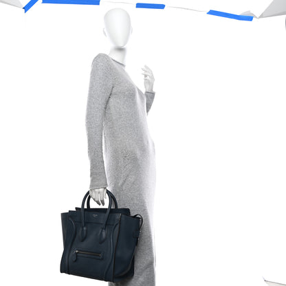 Celine Drummed Calfskin Mini Luggage Orage 2 of 9