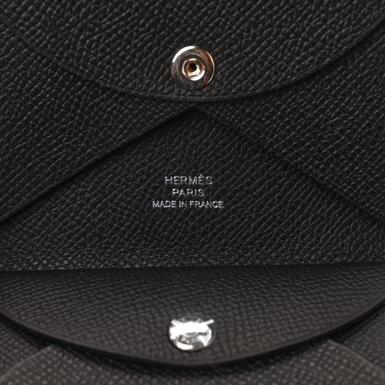 Hermes Epsom Calvi Duo Card Case Black 6 of 7