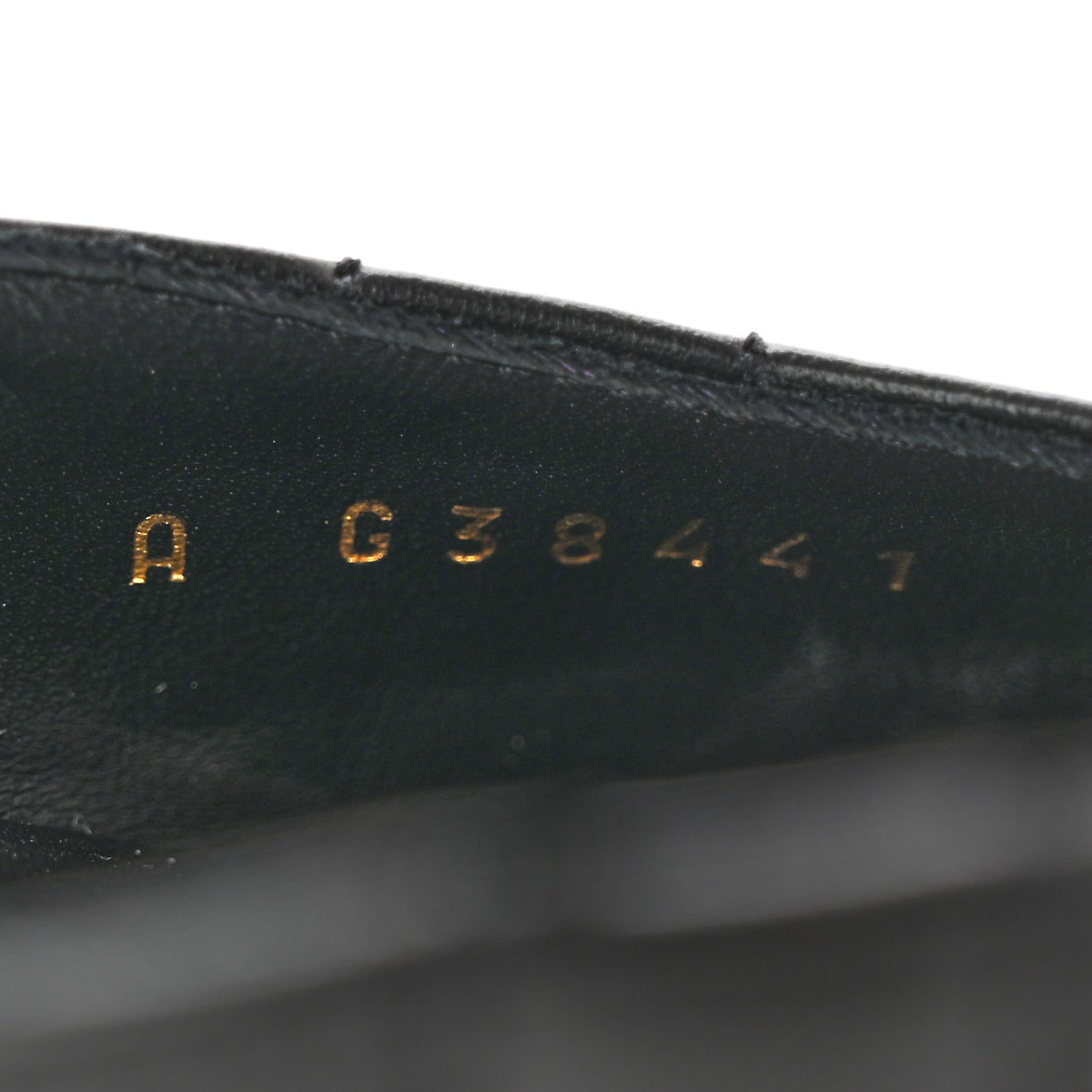 Patent Lambskin Quilted Cap Toe Ballerina Flats 39 Black