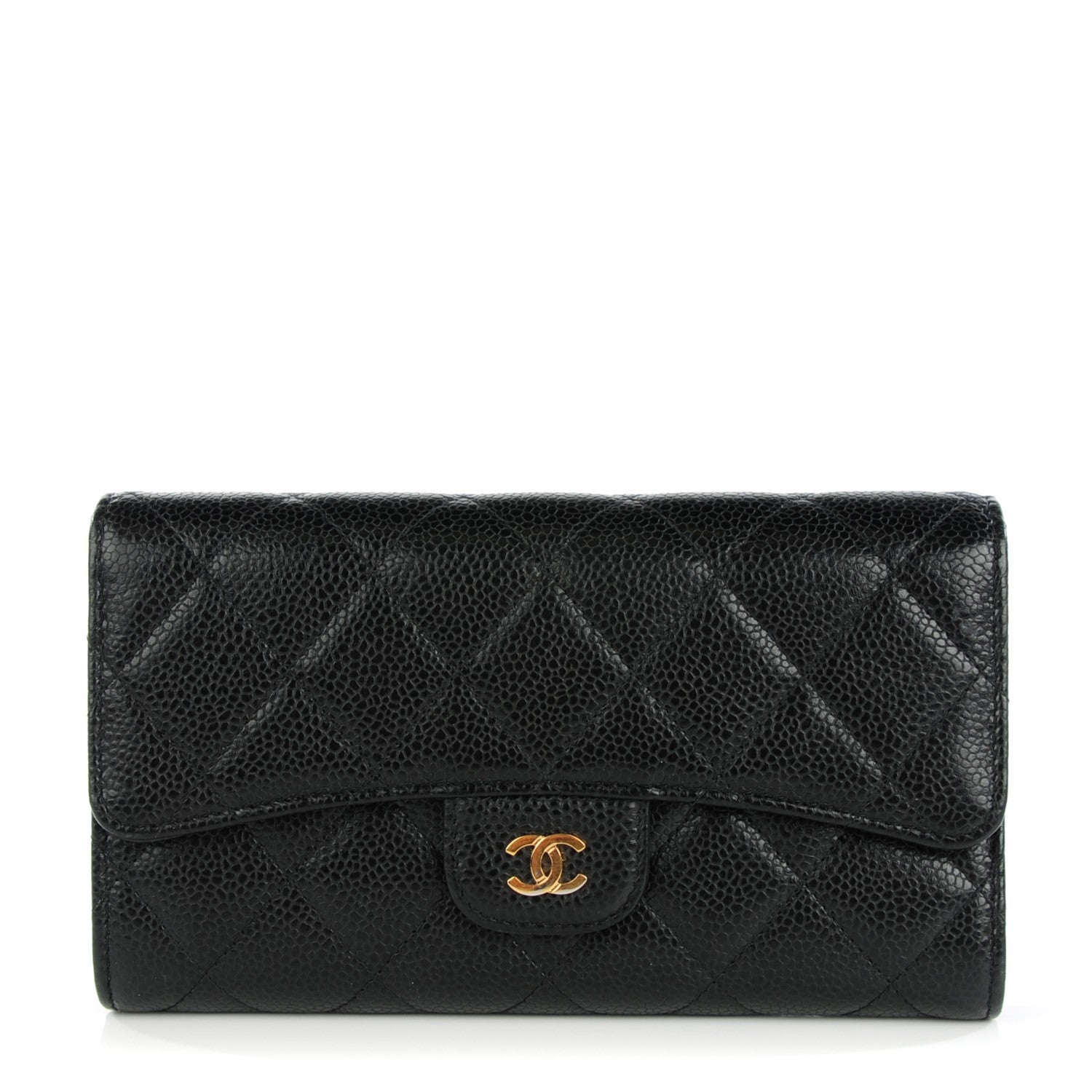 Chanel Caviar Quilted Large Flap Wallet Black 1 of 8
