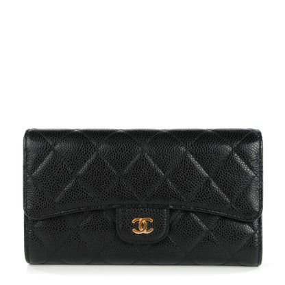 Chanel Caviar Quilted Large Flap Wallet Black 1 of 8