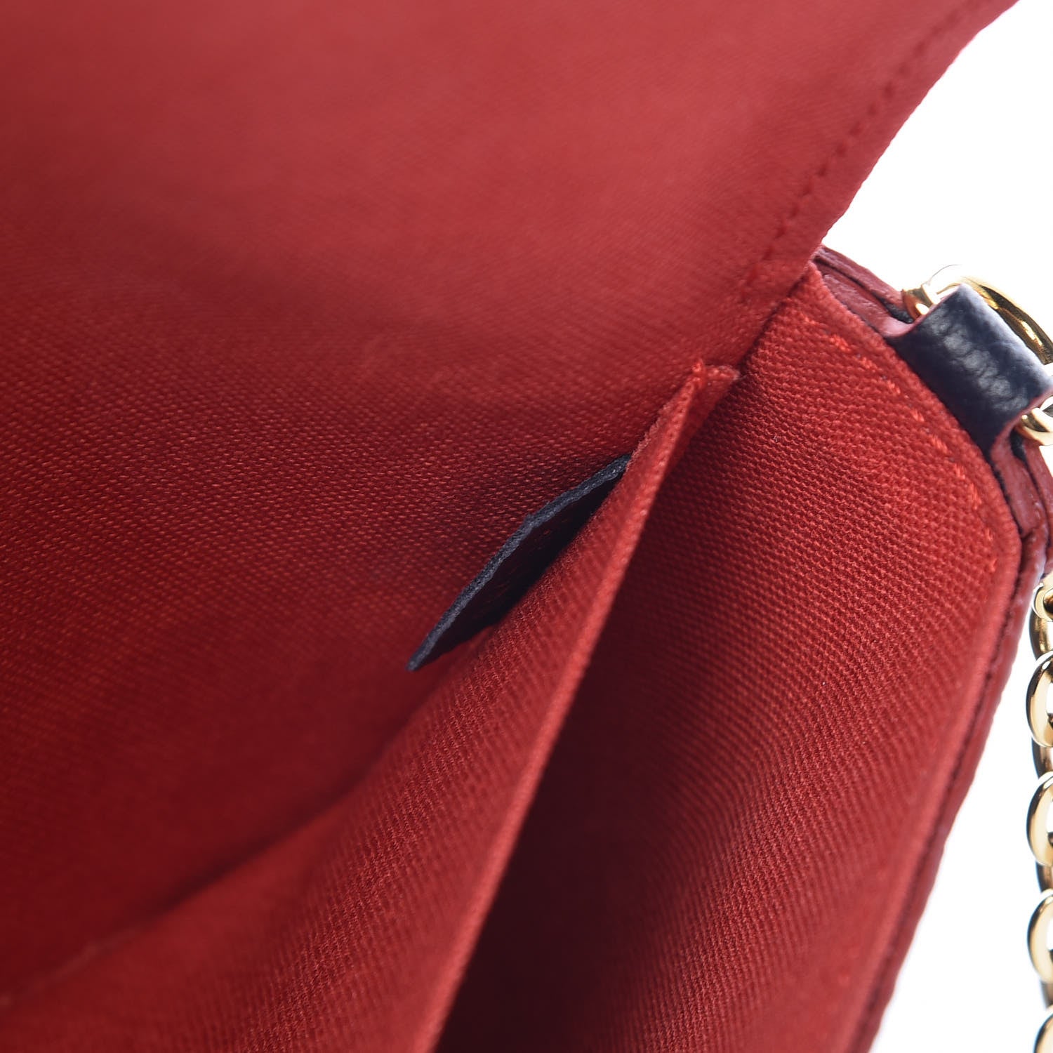 Louis Vuitton Empreinte Pochette Felicie Chain Wallet Marine Rouge 7 of 12