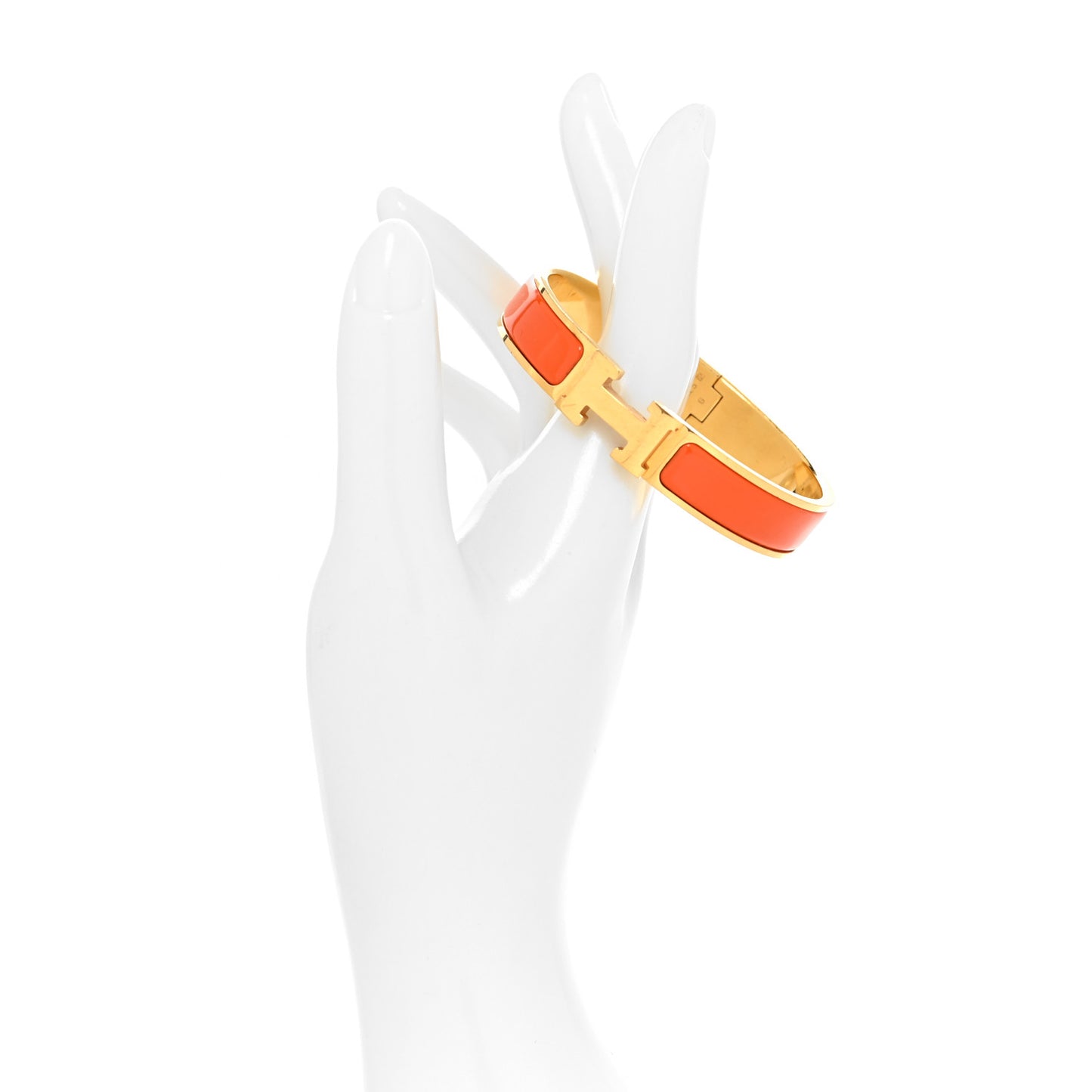 Enamel Narrow Clic Clac H Bracelet GM Orange