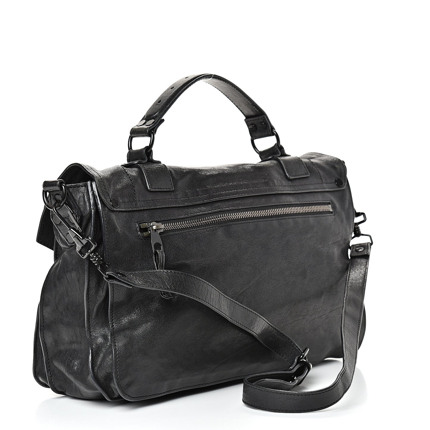 Lambskin Medium PS1 Satchel Black