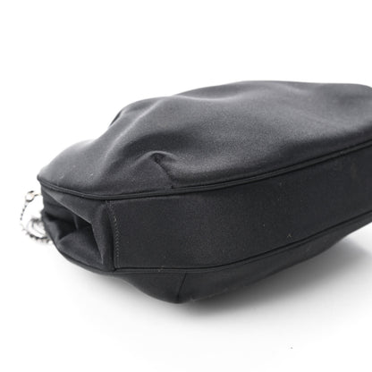 Judith Leiber Satin Crystal Pleated Evening Bag Black 6 of 11