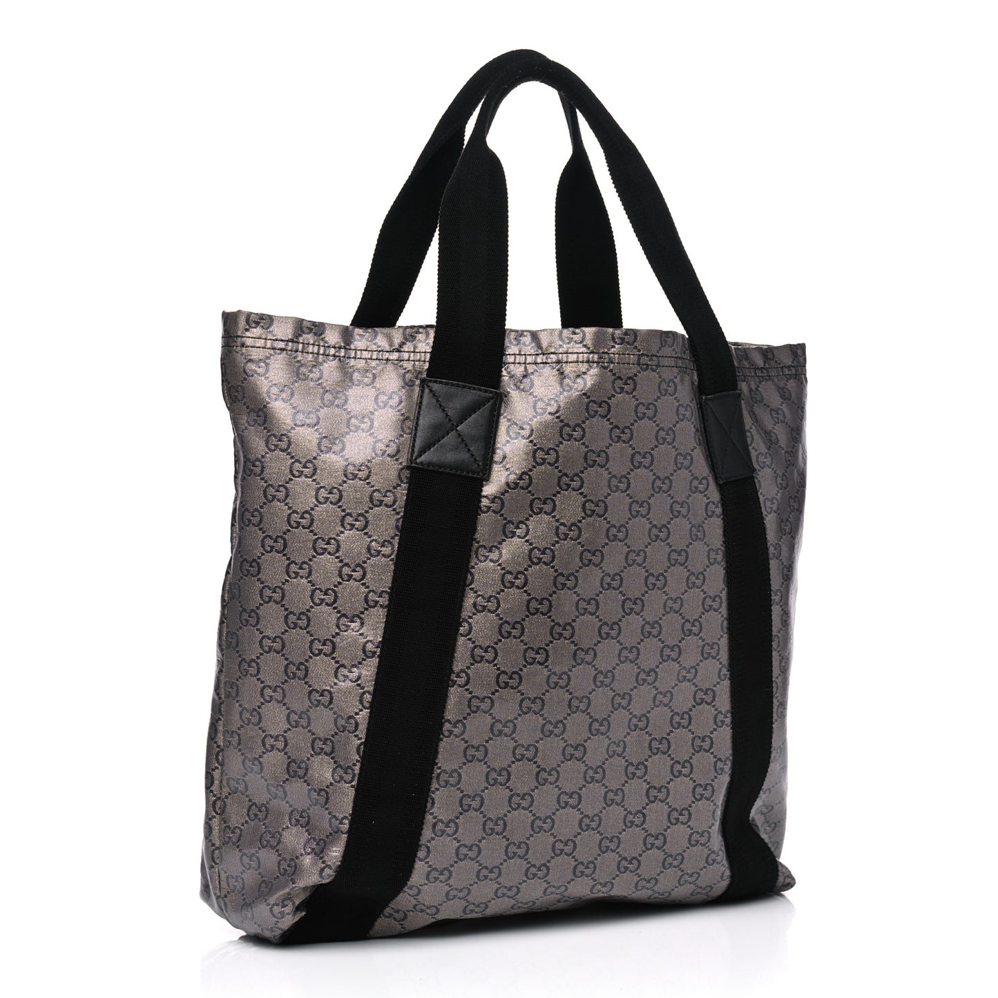 Crystal Monogram Medium Vertical Tote Black