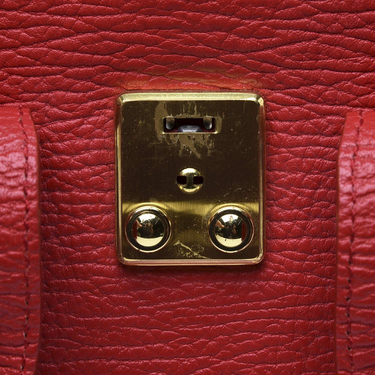 3.1 Phillip Lim 3.1 Textured Calfskin Mini Pashli Satchel Red 7 of 11