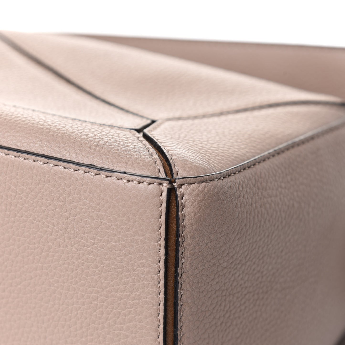 Grained Calfskin Small Puzzle Bag Sand Mink