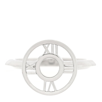 Tiffany Sterling Silver Atlas Round Medallion Ring 53 6.5 1 of 6