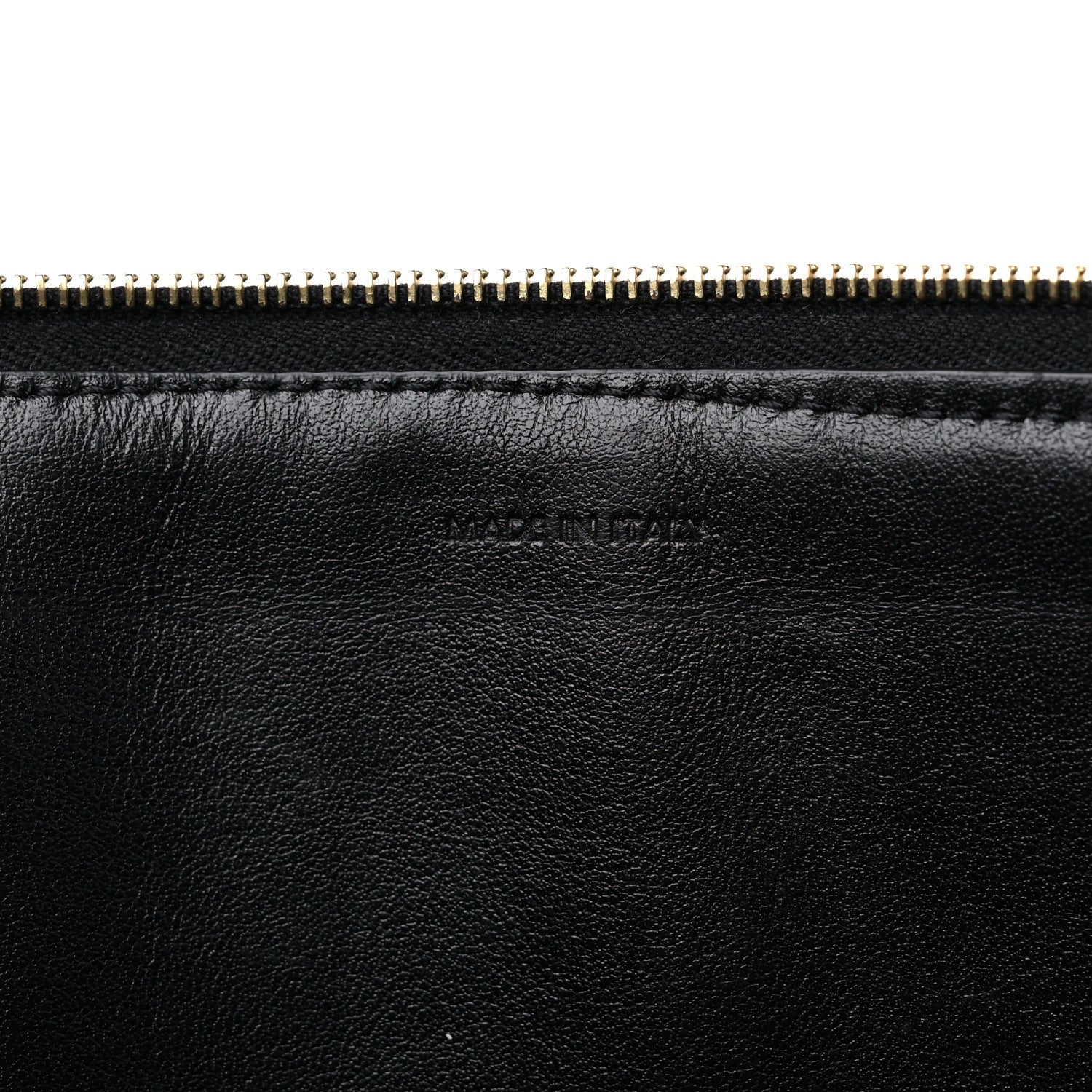 Celine Calfskin Quilted C Charm Pouch Black 7 of 10