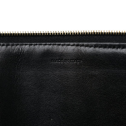 Celine Calfskin Quilted C Charm Pouch Black 7 of 10