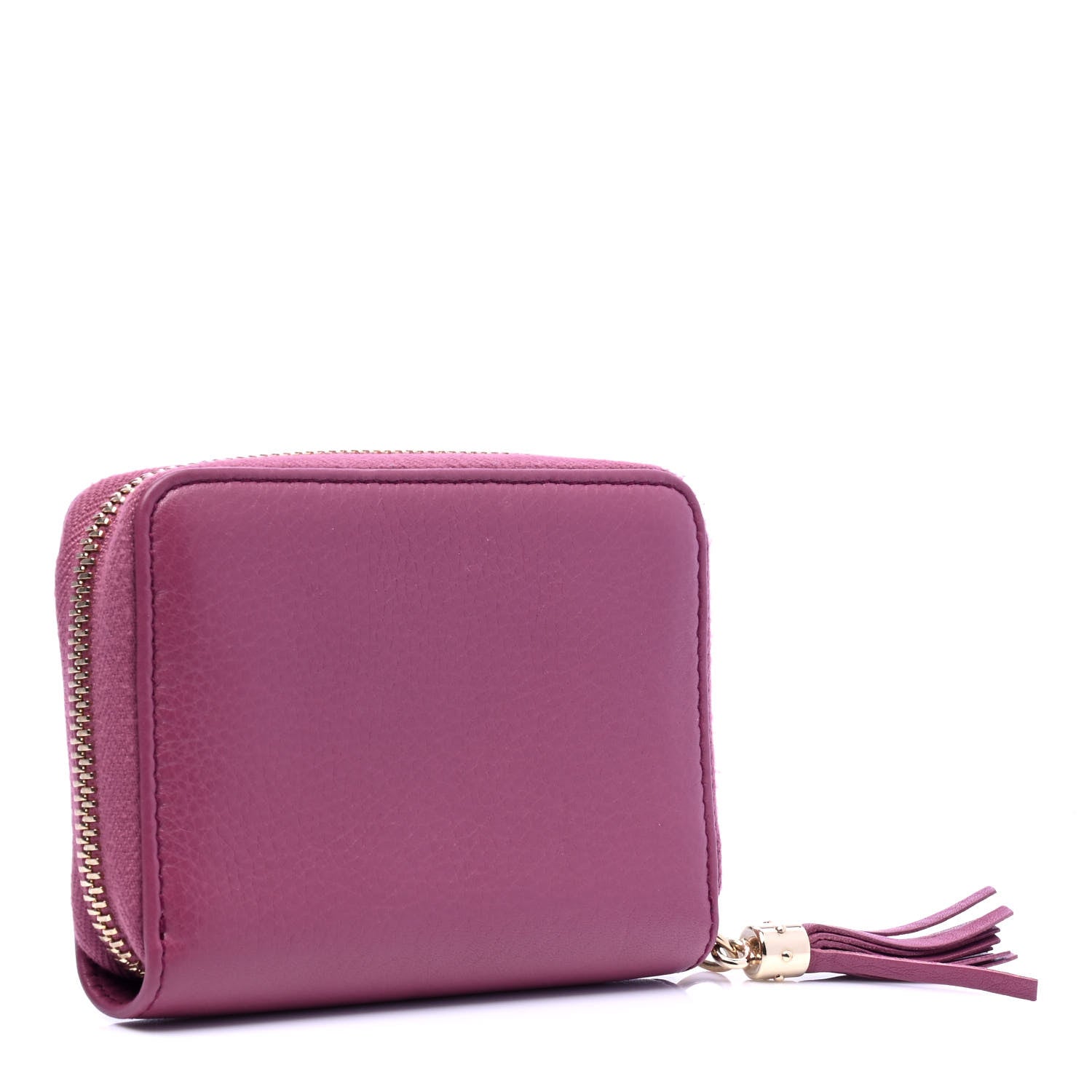 Gucci Pebbled Calfskin Soho Compact Disco Zip Around Wallet Peonia Flower 2 of 5