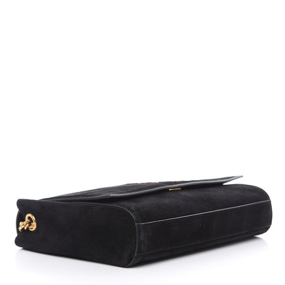 Saint Laurent Smooth Calfskin Suede Medium Reversible Monogram Kate Satchel Black 4 of 8