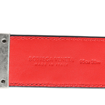 Bottega Veneta Nappa Intrecciato Belt 95 38 Navy Blue 3 of 5