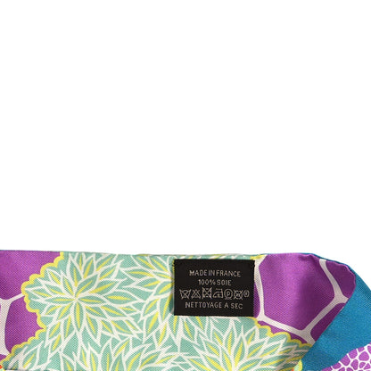 Hermes Silk The Three Graces Twilly Canard Mauve Jaune Fluo 3 of 4