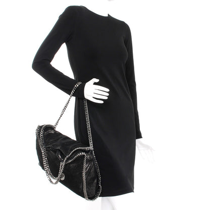Stella McCartney Chamois Shiny Dotted Falabella Fold Over Tote Ruthenium 2 of 6