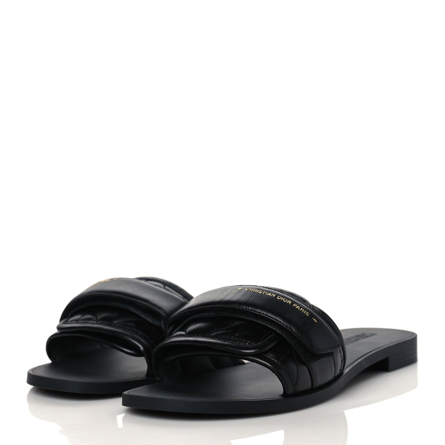 Christian Dior Calfskin Cannage Dio(r)evolution Slide Sandals 39 Black 3 of 9
