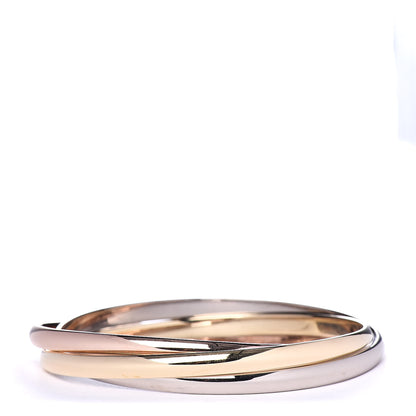 Cartier 18K Pink Yellow White Gold Trinity Bangle Bracelet 1 of 6