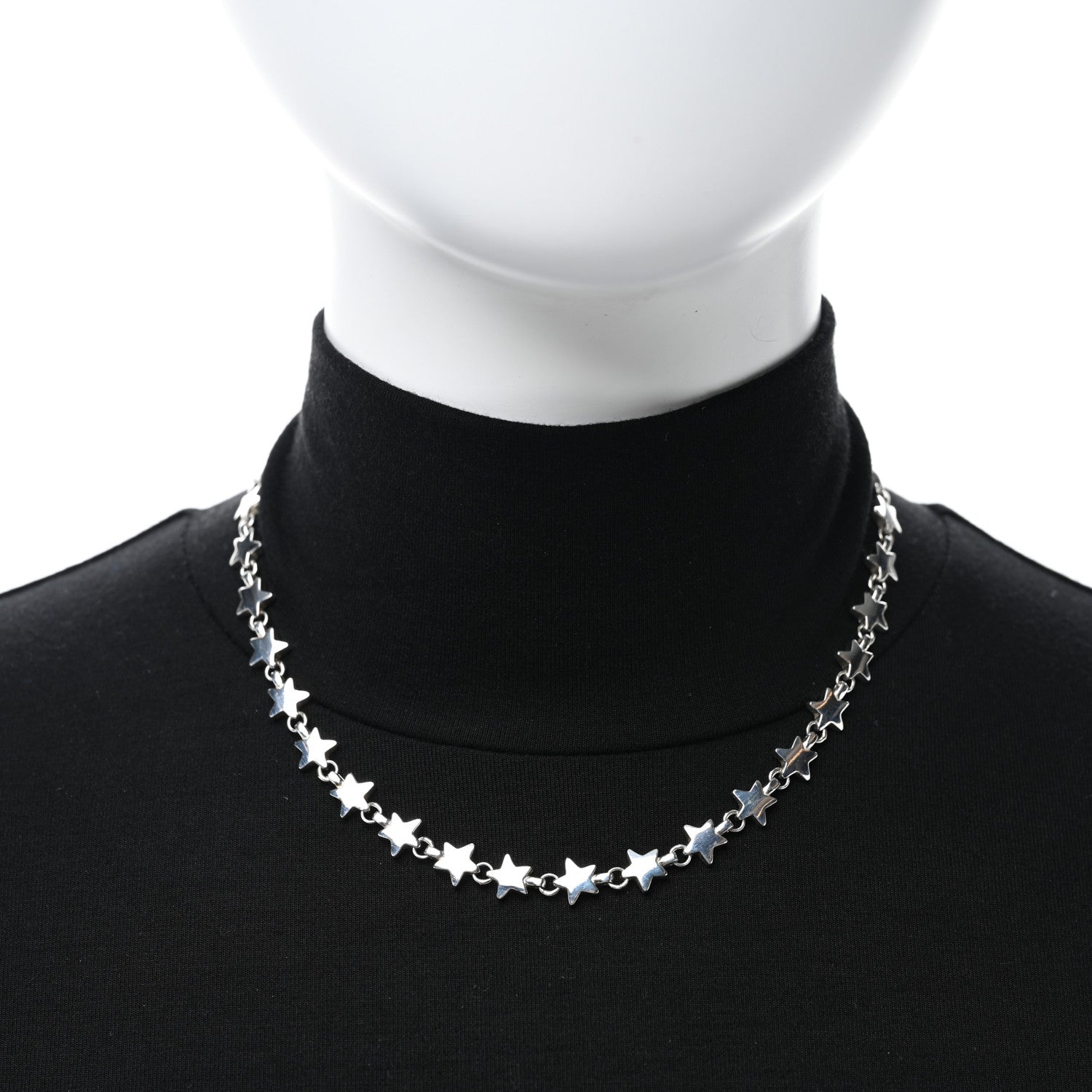 Tiffany Sterling Silver Star Link Necklace 3 of 5