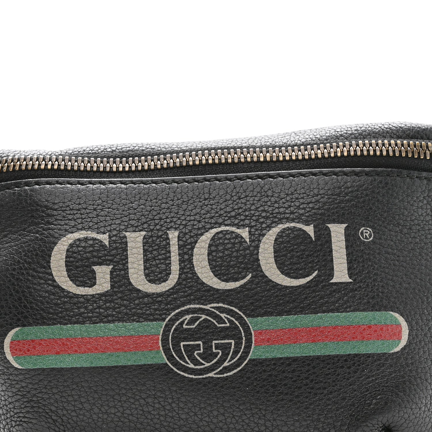 Gucci Grained Calfskin Small Logo Belt Bag Black 8 of 11