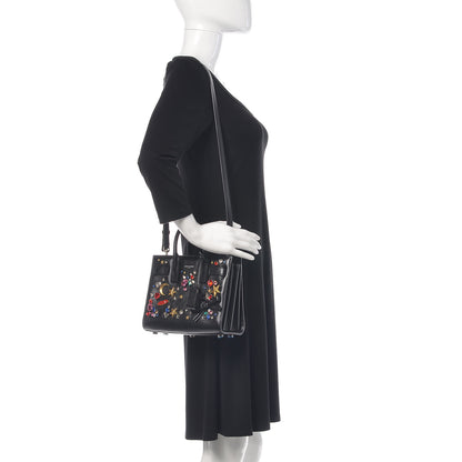 Saint Laurent Calfskin Crystal Embellished Nano Sac de Jour Black 2 of 12
