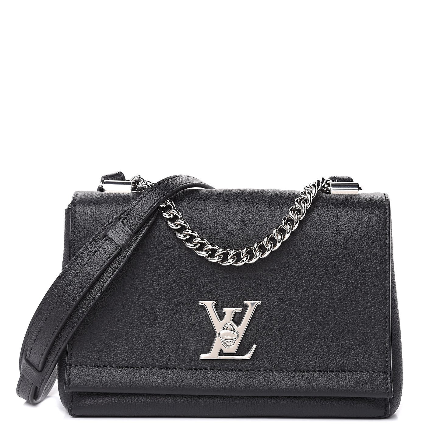 Calfskin Lockme II Chain Bag BB Black