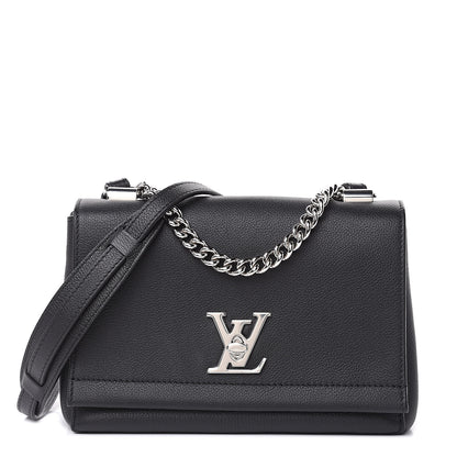 Louis Vuitton Calfskin Lockme II Chain Bag BB Black 1 of 8
