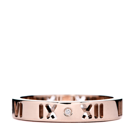Tiffany 18K Rose Gold Diamond Atlas Pierced Ring 51 5.75 1 of 4