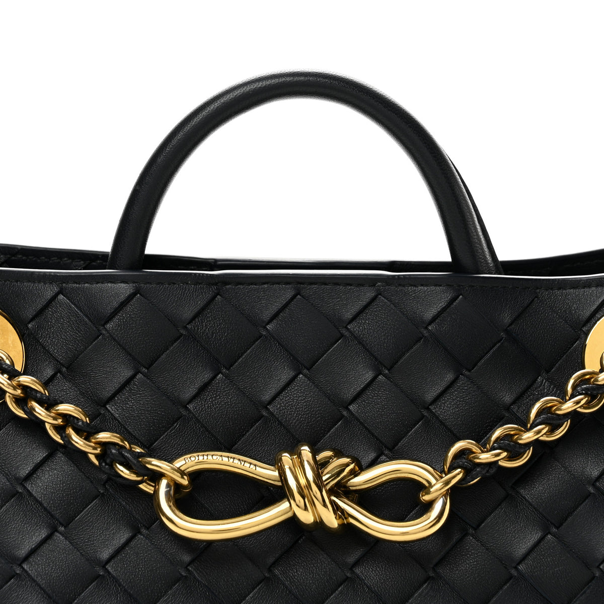 Nappa Intrecciato Small Andiamo With Chain Shoulder Bag Nocturnal