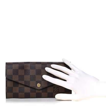 Louis Vuitton Damier Ebene Sarah Wallet NM 2 of 10