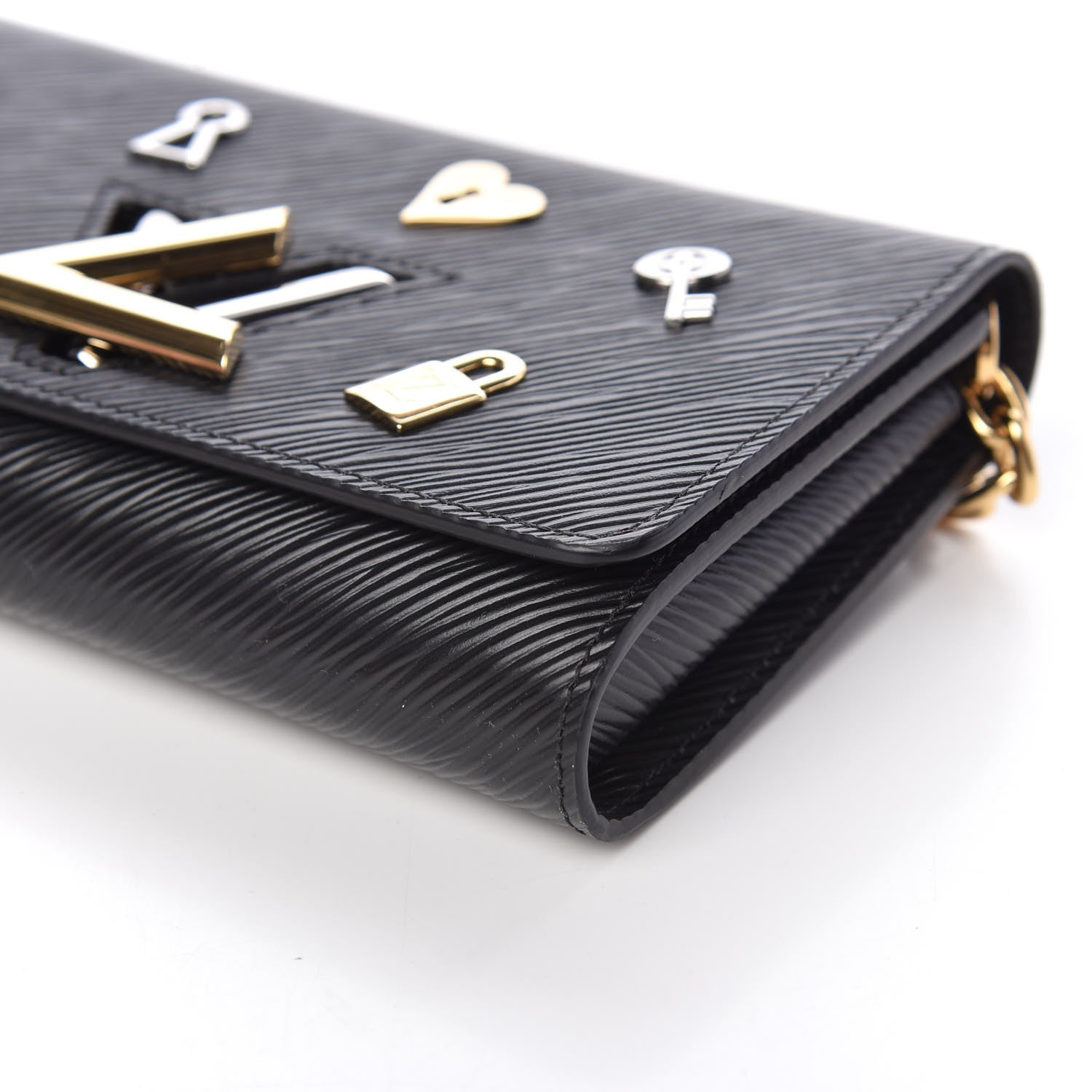 Louis Vuitton Epi Love Lock Twist Chain Wallet Black 8 of 8