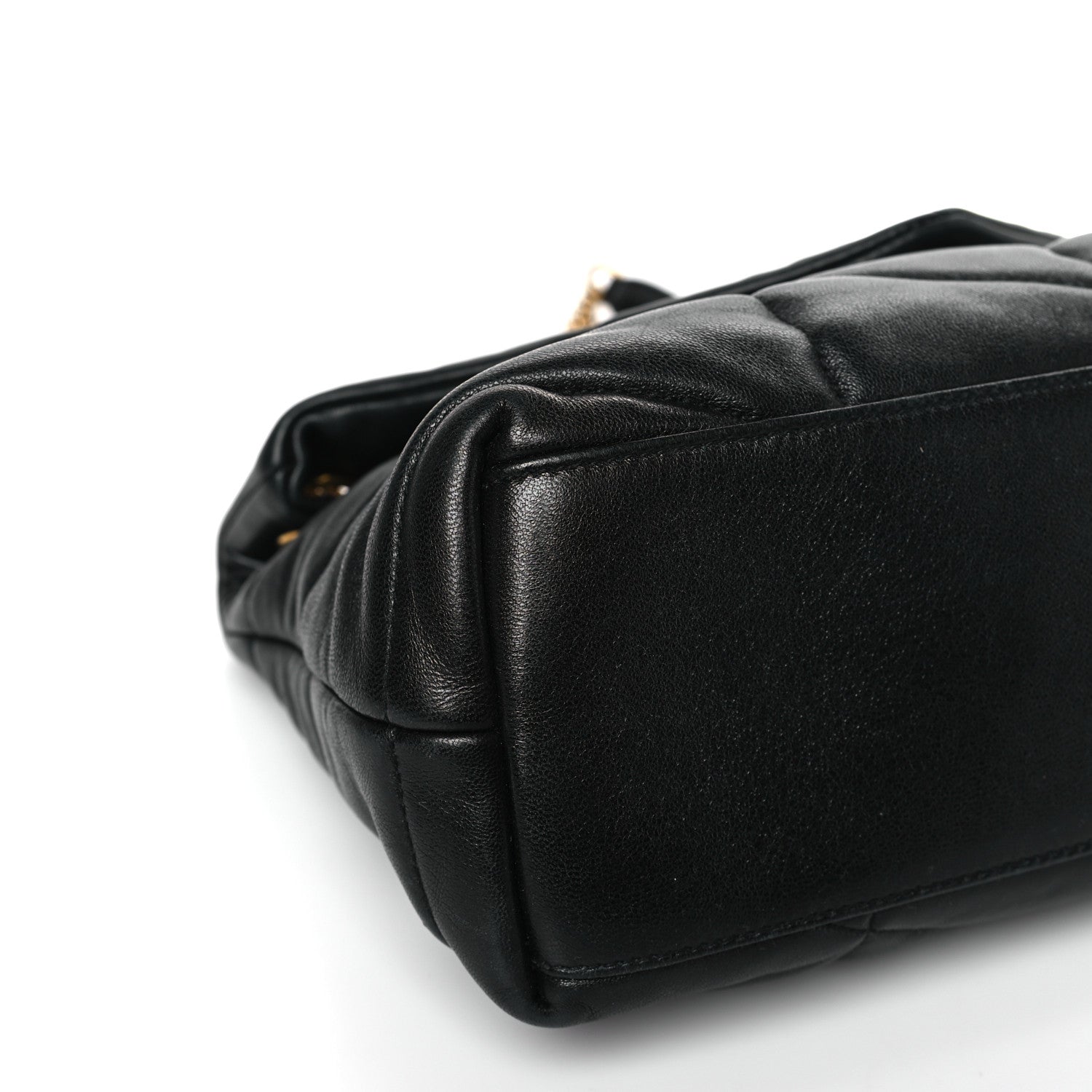 Saint Laurent Lambskin Quilted Small Loulou Puffer Monogram Chain Satchel Black 8 of 9