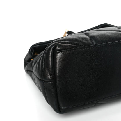 Saint Laurent Lambskin Quilted Small Loulou Puffer Monogram Chain Satchel Black 8 of 9