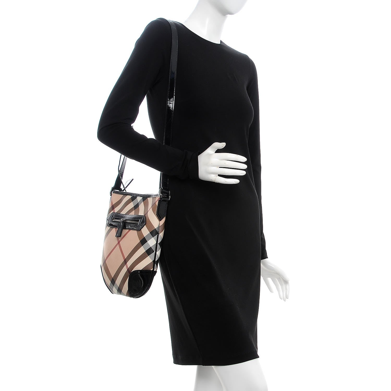 Burberry Supernova Check Small Dryden Crossbody Bag Black 2 of 9