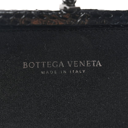 Bottega Veneta Satin Ayers Intreccio Impero Stretch Knot Clutch Black 6 of 6