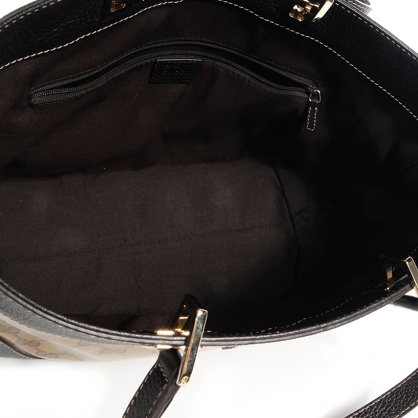 Crystal Monogram Tote Brown