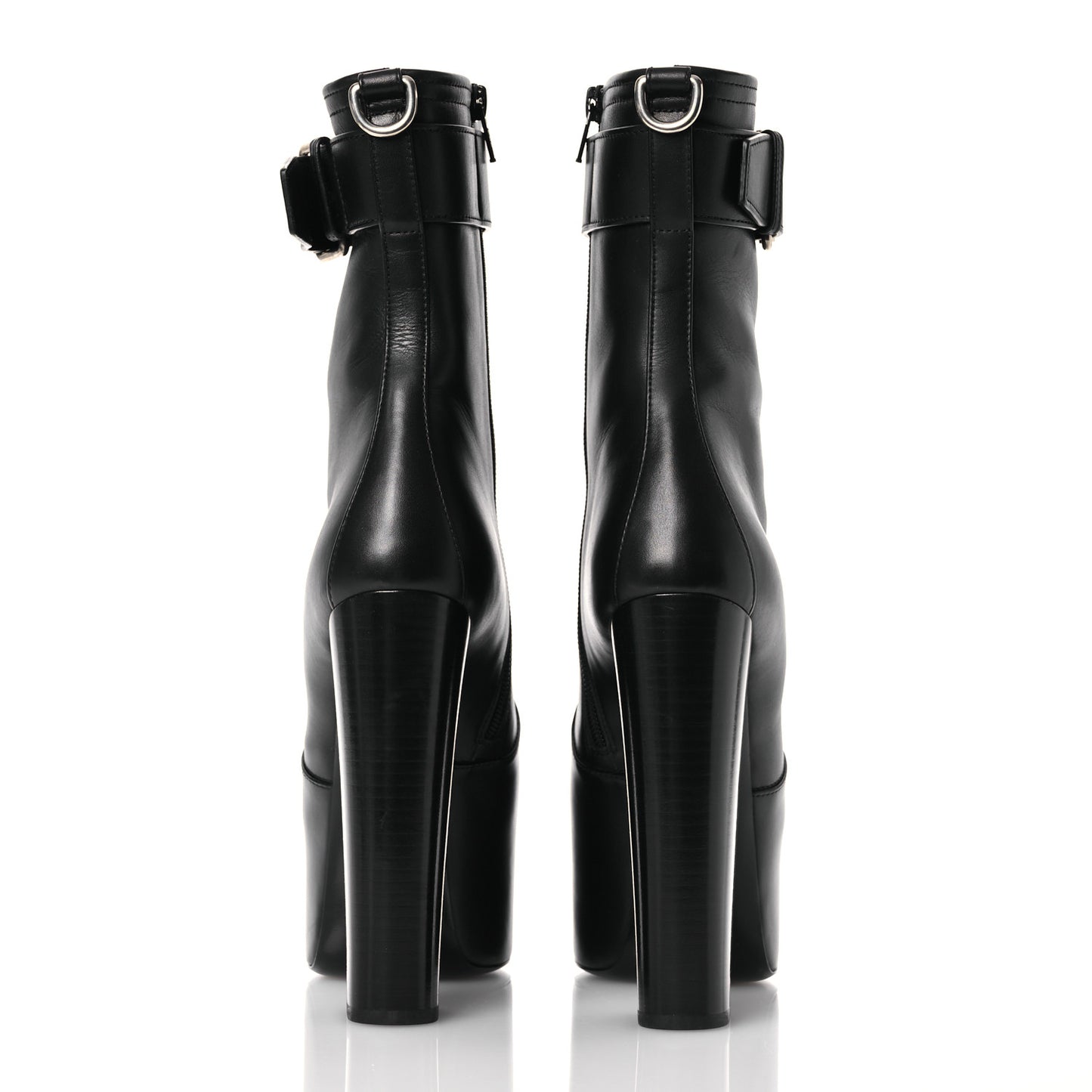 Calfskin Mina Boots 95 38.5 Black