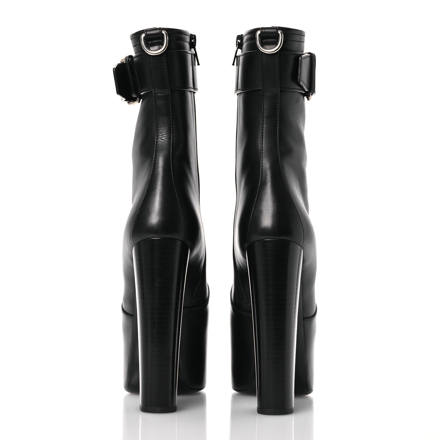 Saint Laurent Calfskin Mina Boots 95 38.5 Black 5 of 10