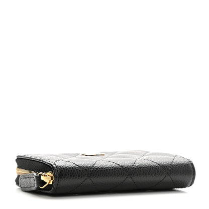 Chanel Caviar Quilted Zip Coin Purse Black 8 of 14