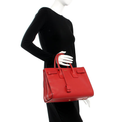 Saint Laurent Calfskin Small Sac De Jour Rouge Orient 3 of 16