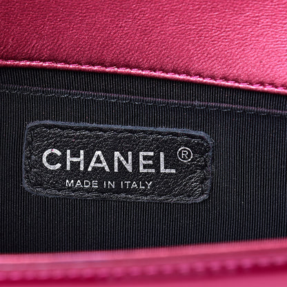 Chanel Metallic Patent Calfskin Quilted Small Boy Flap Pink 5 of 12
