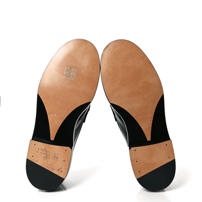 Chanel Shiny Calfskin Logo Loafers 37 Black 7 of 11