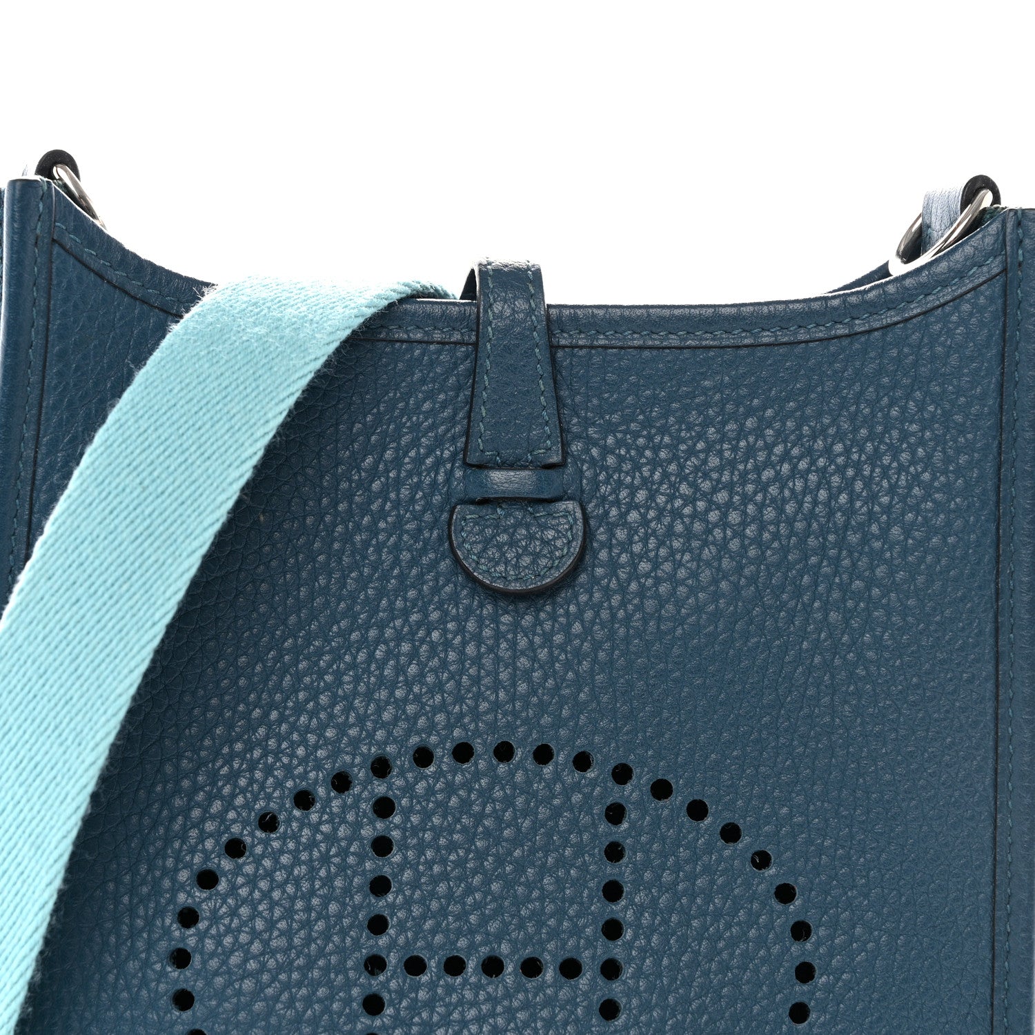 Hermes Taurillon Clemence Amazone Evelyne TPM Colvert Bleu Atoll 8 of 10