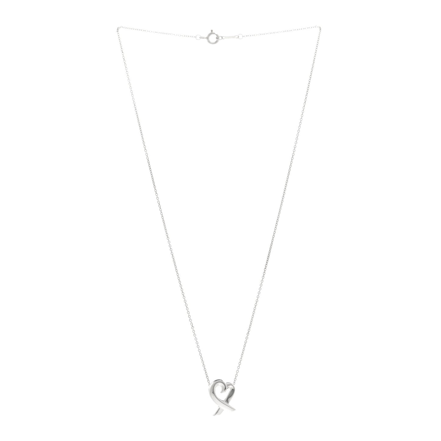 Sterling Silver Small Paloma Picasso Loving Heart Pendant Necklace