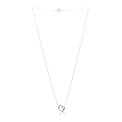 Tiffany Sterling Silver Small Paloma Picasso Loving Heart Pendant Necklace 3 of 5
